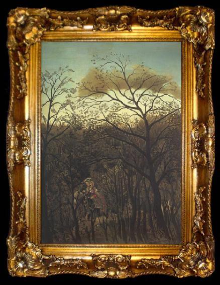 framed  Henri Rousseau The Rendezvous in the Forest, ta009-2